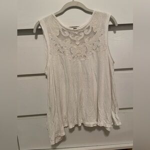 Free people white tank top with detailing